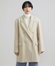 F6JAV30430 MICHEL KLEIN(小さいサイズ)(メゾン ドゥ サンク) [小さいサイズ]ジャージーメルトンダブルブレストジャコット オフホワイト(81)