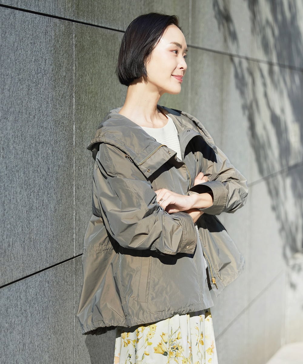 F6JDD05430 MICHEL KLEIN(小さいサイズ)(メゾン ドゥ サンク) [小さいサイズ]ライトマウンテンパーカー カーキ