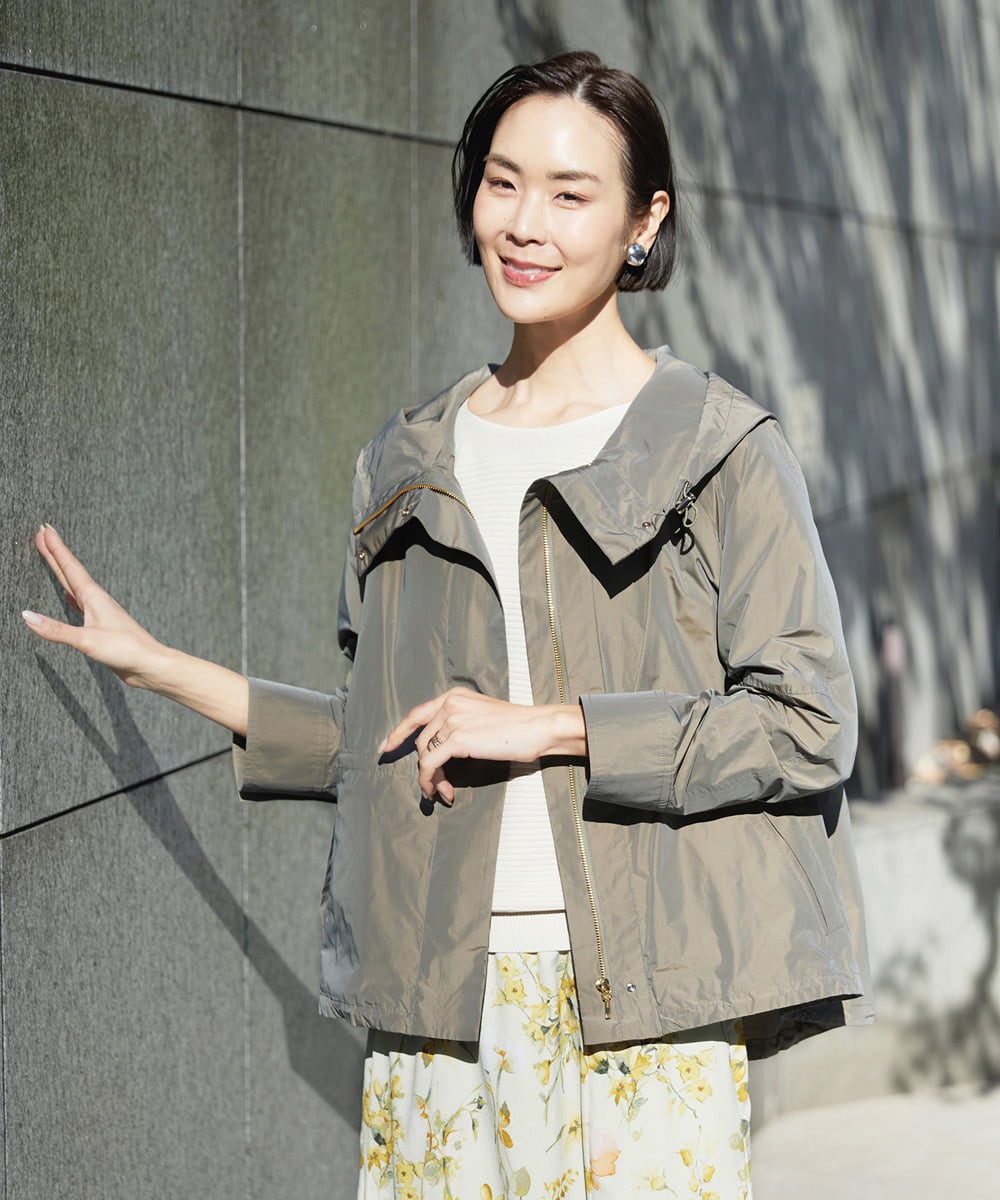 F6JDD05430 MICHEL KLEIN(小さいサイズ)(メゾン ドゥ サンク) [小さいサイズ]ライトマウンテンパーカー カーキ