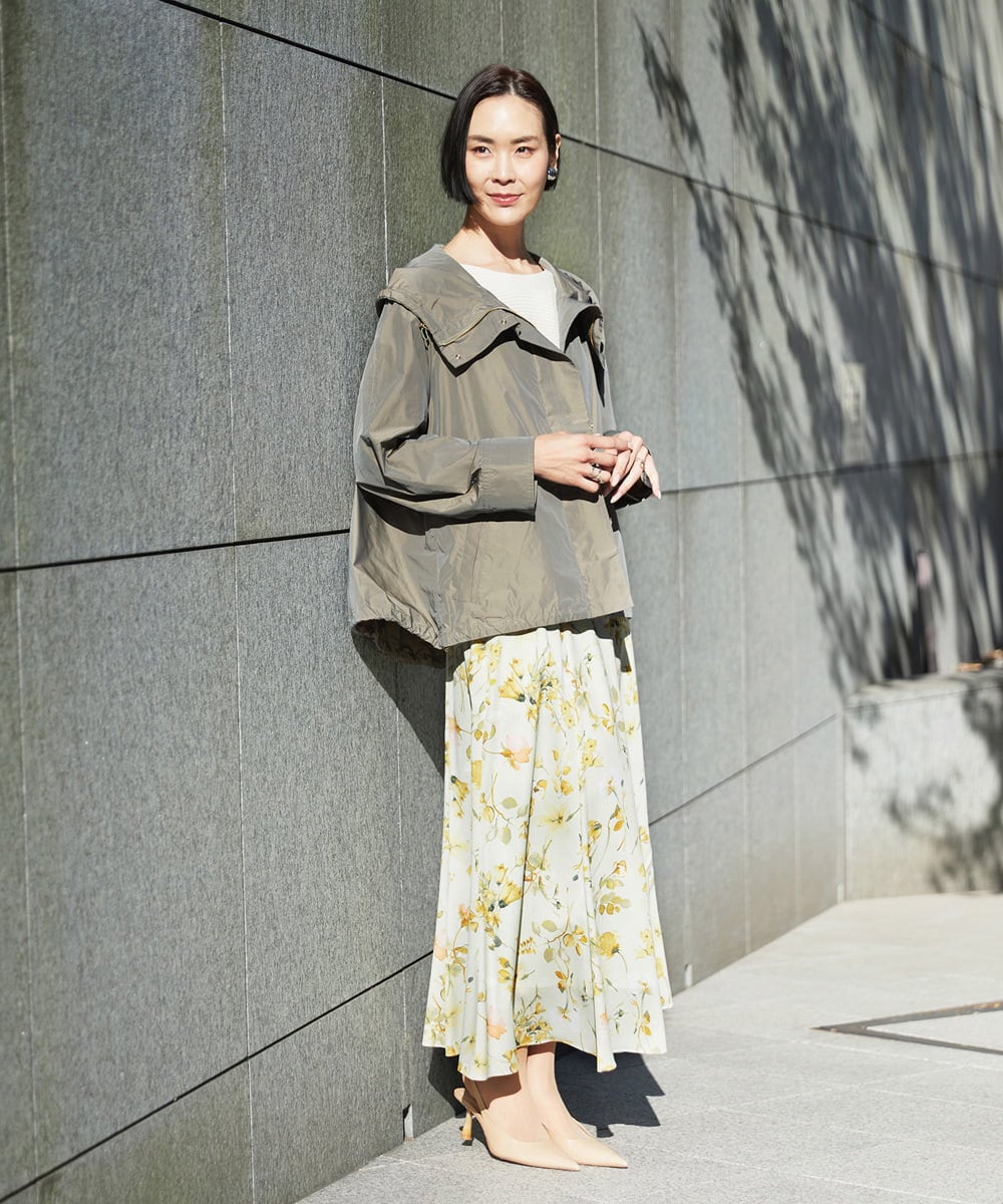 F6JDD05430 MICHEL KLEIN(小さいサイズ)(メゾン ドゥ サンク) [小さいサイズ]ライトマウンテンパーカー カーキ