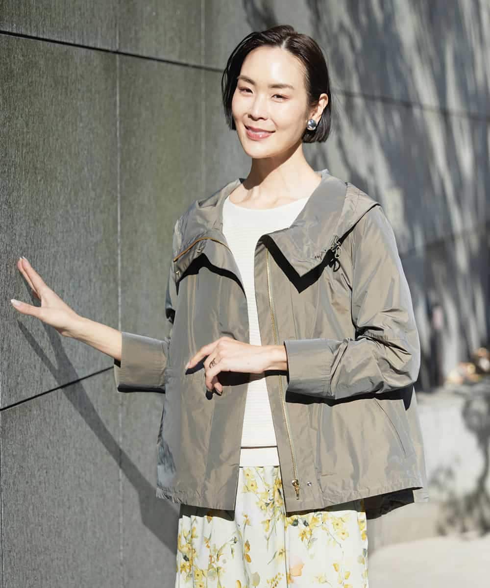 F6JDD05430 MICHEL KLEIN(小さいサイズ)(メゾン ドゥ サンク) [小さいサイズ]ライトマウンテンパーカー カーキ