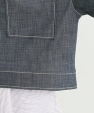 F6JFS20330 MICHEL KLEIN(小さいサイズ)(メゾン ドゥ サンク) [小さいサイズ]デニムライクブルゾン/季節の変わり目に ネイビー(57)