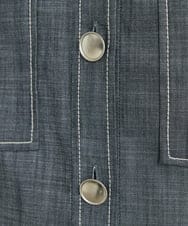 F6JFS20330 MICHEL KLEIN(小さいサイズ)(メゾン ドゥ サンク) [小さいサイズ]デニムライクブルゾン/季節の変わり目に ネイビー(57)