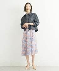 F6JFS20330 MICHEL KLEIN(小さいサイズ)(メゾン ドゥ サンク) [小さいサイズ]デニムライクブルゾン/季節の変わり目に ネイビー(57)