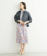 F6JFS20330 MICHEL KLEIN(小さいサイズ)(メゾン ドゥ サンク) [小さいサイズ]デニムライクブルゾン/季節の変わり目に ネイビー(57)