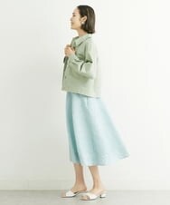 F6JFS20330 MICHEL KLEIN(小さいサイズ)(メゾン ドゥ サンク) [小さいサイズ]デニムライクブルゾン/季節の変わり目に ネイビー(57)