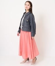 F6JFV26270 MICHEL KLEIN(小さいサイズ)(メゾン ドゥ サンク) [小さいサイズ]デニムライクブルゾン(季節の変わり目に) ネイビー(57)