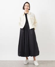 F6JGA07330 MICHEL KLEIN(小さいサイズ)(メゾン ドゥ サンク) [小さいサイズ]デニムライクブルゾン ネイビー