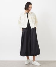 F6JGA07330 MICHEL KLEIN(小さいサイズ)(メゾン ドゥ サンク) [小さいサイズ]デニムライクブルゾン ネイビー
