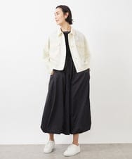 F6JGA07330 MICHEL KLEIN(小さいサイズ)(メゾン ドゥ サンク) [小さいサイズ]デニムライクブルゾン ネイビー