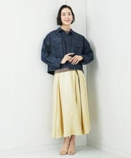 F6JGA07330 MICHEL KLEIN(小さいサイズ)(メゾン ドゥ サンク) [小さいサイズ]デニムライクブルゾン ネイビー