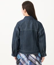 F6JGA07330 MICHEL KLEIN(小さいサイズ)(メゾン ドゥ サンク) [小さいサイズ]デニムライクブルゾン ネイビー