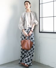 F6JGA08330 MICHEL KLEIN(小さいサイズ)(メゾン ドゥ サンク) [小さいサイズ]シアーノーカラーブルゾン ライトグレー