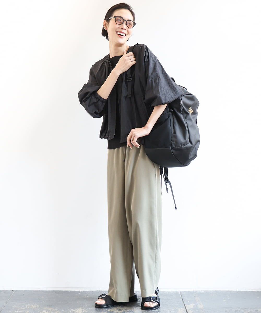 F6JGA08330 MICHEL KLEIN(小さいサイズ)(メゾン ドゥ サンク) [小さいサイズ]シアーノーカラーブルゾン ライトグレー