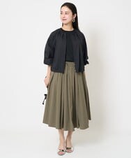 F6JGA08330 MICHEL KLEIN(小さいサイズ)(メゾン ドゥ サンク) [小さいサイズ]シアーノーカラーブルゾン ライトグレー