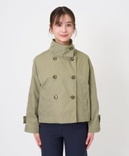 F6JGD09390 MICHEL KLEIN(小さいサイズ)(メゾン ドゥ サンク) [小さいサイズ]スタンドカラーショートブルゾン ベージュ