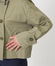 F6JGD09390 MICHEL KLEIN(小さいサイズ)(メゾン ドゥ サンク) [小さいサイズ]スタンドカラーショートブルゾン ベージュ