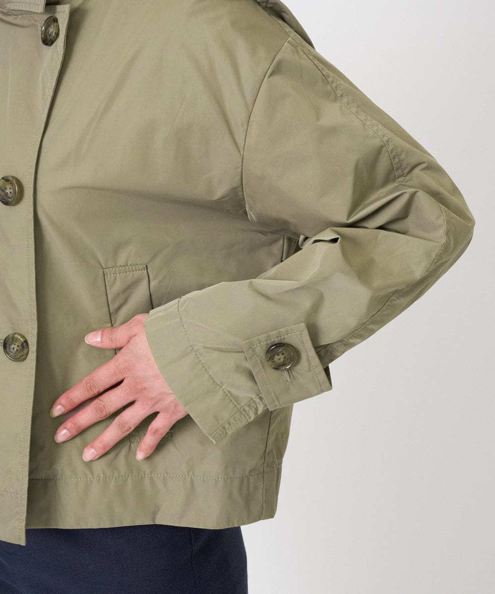 F6JGD09390 MICHEL KLEIN(小さいサイズ)(メゾン ドゥ サンク) [小さいサイズ]スタンドカラーショートブルゾン ベージュ