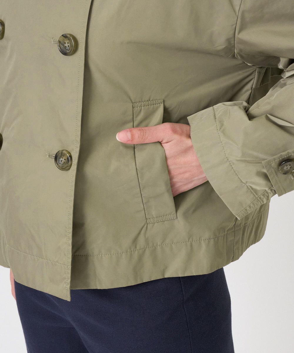 F6JGD09390 MICHEL KLEIN(小さいサイズ)(メゾン ドゥ サンク) [小さいサイズ]スタンドカラーショートブルゾン ベージュ