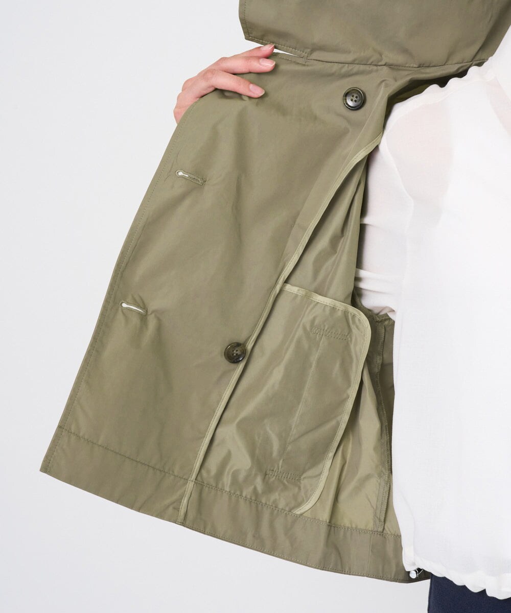 F6JGD09390 MICHEL KLEIN(小さいサイズ)(メゾン ドゥ サンク) [小さいサイズ]スタンドカラーショートブルゾン ベージュ