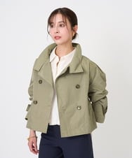 F6JGD09390 MICHEL KLEIN(小さいサイズ)(メゾン ドゥ サンク) [小さいサイズ]スタンドカラーショートブルゾン ベージュ