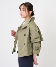 F6JGD09390 MICHEL KLEIN(小さいサイズ)(メゾン ドゥ サンク) [小さいサイズ]スタンドカラーショートブルゾン ベージュ