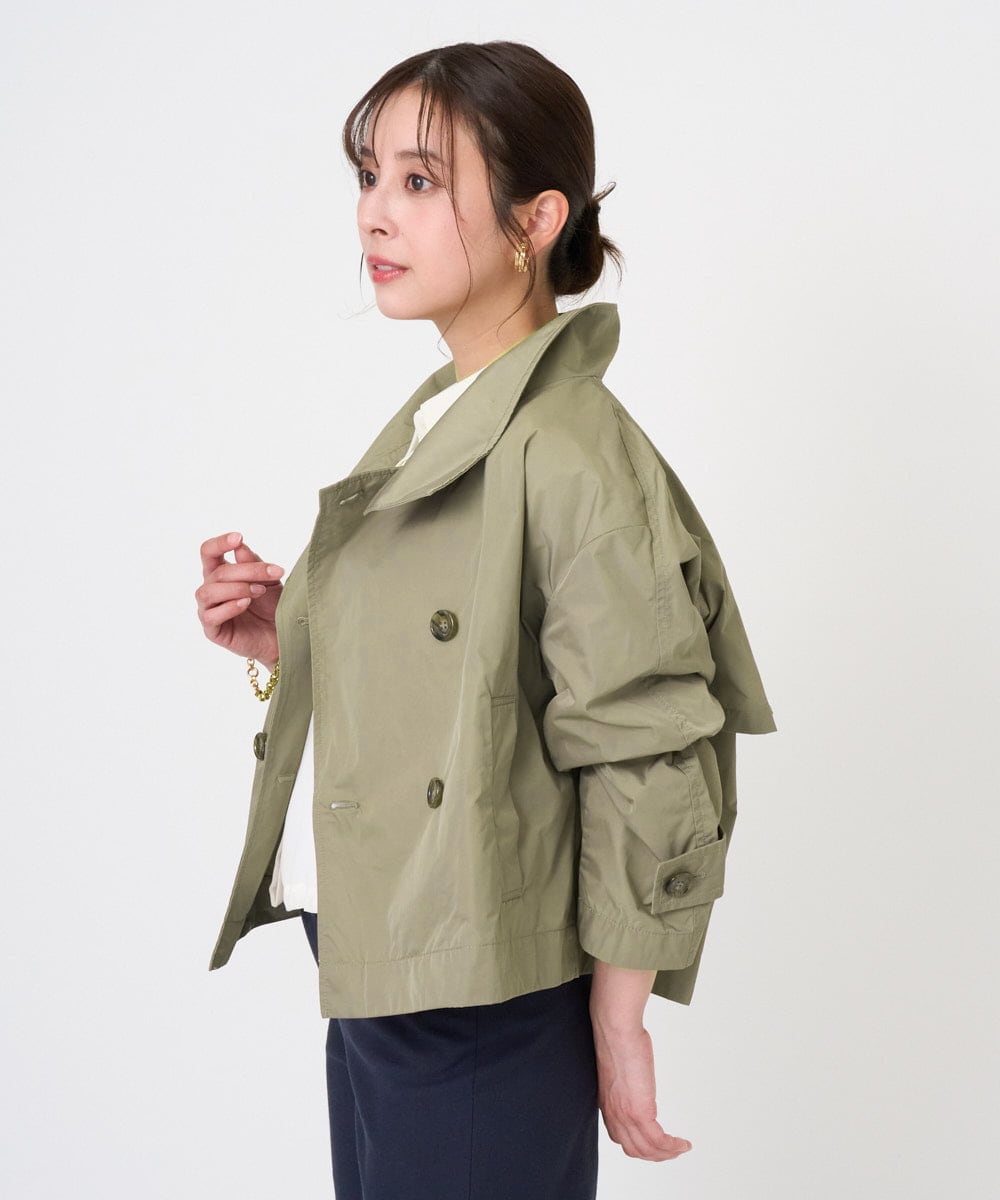 F6JGD09390 MICHEL KLEIN(小さいサイズ)(メゾン ドゥ サンク) [小さいサイズ]スタンドカラーショートブルゾン ベージュ