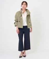 F6JGD09390 MICHEL KLEIN(小さいサイズ)(メゾン ドゥ サンク) [小さいサイズ]スタンドカラーショートブルゾン ベージュ