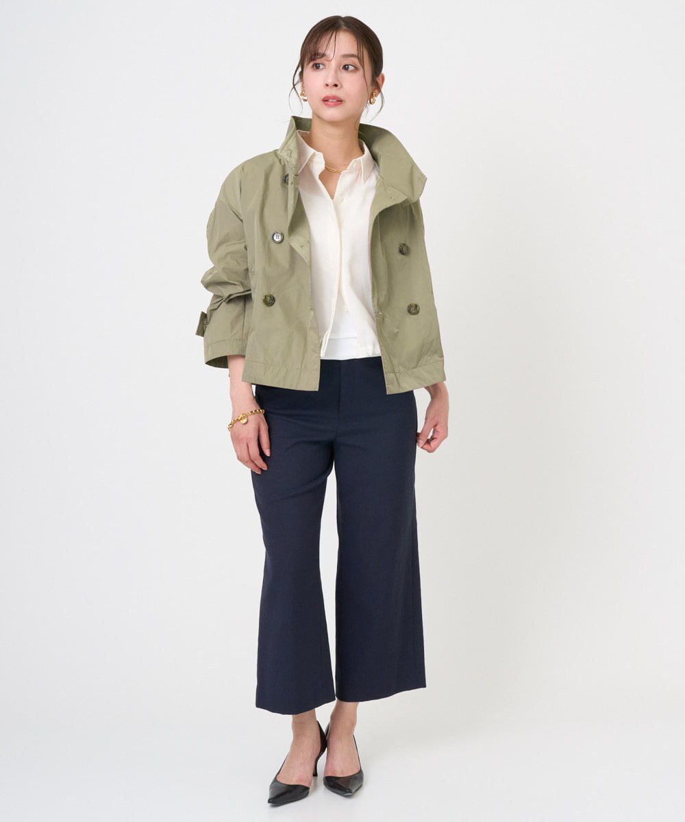 F6JGD09390 MICHEL KLEIN(小さいサイズ)(メゾン ドゥ サンク) [小さいサイズ]スタンドカラーショートブルゾン ベージュ