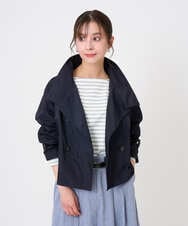 F6JGD09390 MICHEL KLEIN(小さいサイズ)(メゾン ドゥ サンク) [小さいサイズ]スタンドカラーショートブルゾン ベージュ