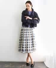 F6JGD09390 MICHEL KLEIN(小さいサイズ)(メゾン ドゥ サンク) [小さいサイズ]スタンドカラーショートブルゾン ベージュ