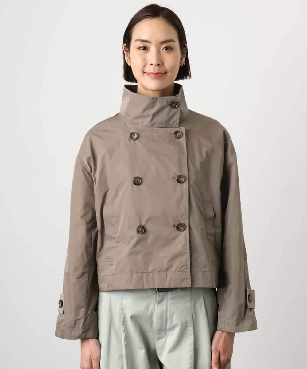 F6JGD09390 MICHEL KLEIN(小さいサイズ)(メゾン ドゥ サンク) [小さいサイズ]スタンドカラーショートブルゾン ベージュ