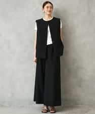 F6JGD13330 MICHEL KLEIN(小さいサイズ)(メゾン ドゥ サンク) [小さいサイズ][セットアップ対応]ノーカラージレ ブラック