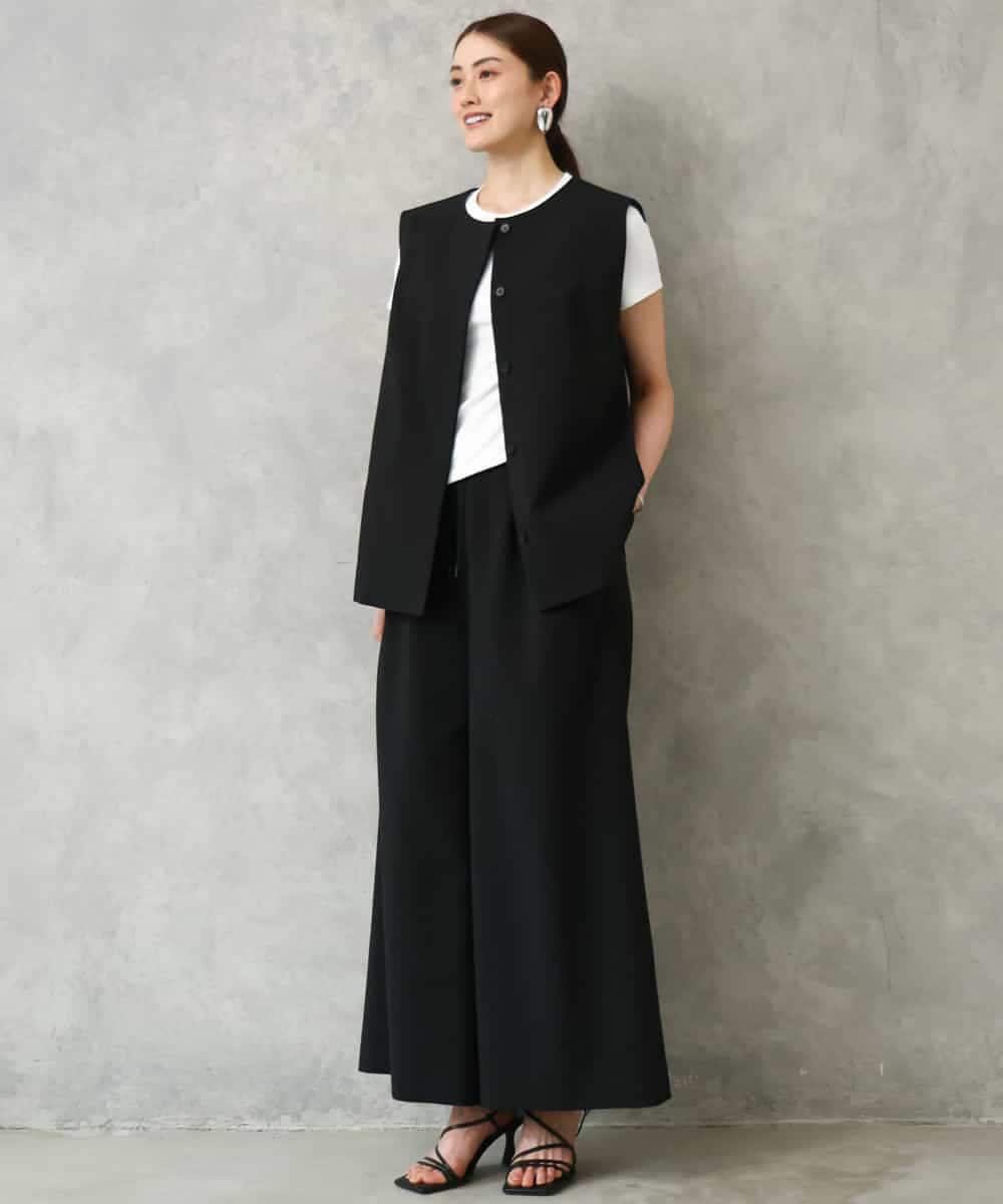 F6JGD13330 MICHEL KLEIN(小さいサイズ)(メゾン ドゥ サンク) [小さいサイズ][セットアップ対応]ノーカラージレ ブラック