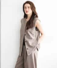 F6JGD13330 MICHEL KLEIN(小さいサイズ)(メゾン ドゥ サンク) [小さいサイズ][セットアップ対応]ノーカラージレ ブラック