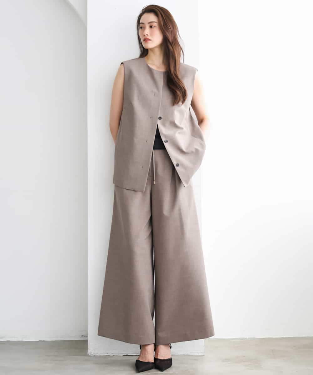 F6JGD13330 MICHEL KLEIN(小さいサイズ)(メゾン ドゥ サンク) [小さいサイズ][セットアップ対応]ノーカラージレ ブラック