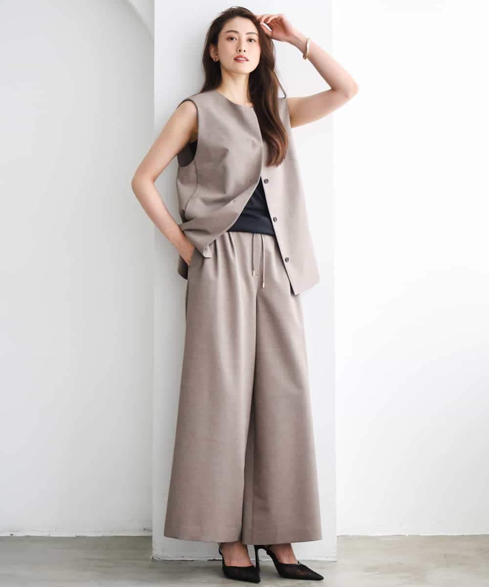 F6JGD13330 MICHEL KLEIN(小さいサイズ)(メゾン ドゥ サンク) [小さいサイズ][セットアップ対応]ノーカラージレ ブラック