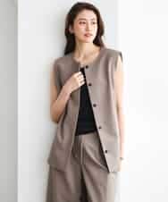 F6JGD13330 MICHEL KLEIN(小さいサイズ)(メゾン ドゥ サンク) [小さいサイズ][セットアップ対応]ノーカラージレ ブラック