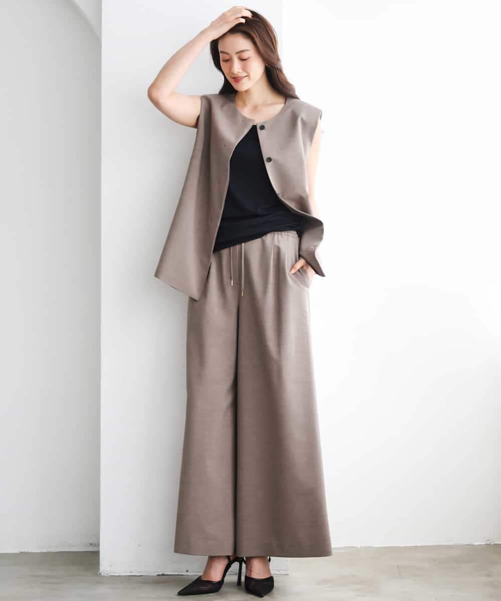 F6JGD13330 MICHEL KLEIN(小さいサイズ)(メゾン ドゥ サンク) [小さいサイズ][セットアップ対応]ノーカラージレ ブラック