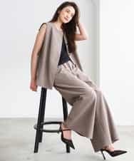 F6JGD13330 MICHEL KLEIN(小さいサイズ)(メゾン ドゥ サンク) [小さいサイズ][セットアップ対応]ノーカラージレ ブラック