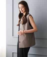 F6JGD13330 MICHEL KLEIN(小さいサイズ)(メゾン ドゥ サンク) [小さいサイズ][セットアップ対応]ノーカラージレ ブラック