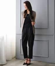 F6JGD13330 MICHEL KLEIN(小さいサイズ)(メゾン ドゥ サンク) [小さいサイズ][セットアップ対応]ノーカラージレ ブラック