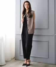 F6JGD13330 MICHEL KLEIN(小さいサイズ)(メゾン ドゥ サンク) [小さいサイズ][セットアップ対応]ノーカラージレ ブラック