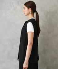 F6JGD13330 MICHEL KLEIN(小さいサイズ)(メゾン ドゥ サンク) [小さいサイズ][セットアップ対応]ノーカラージレ ブラック