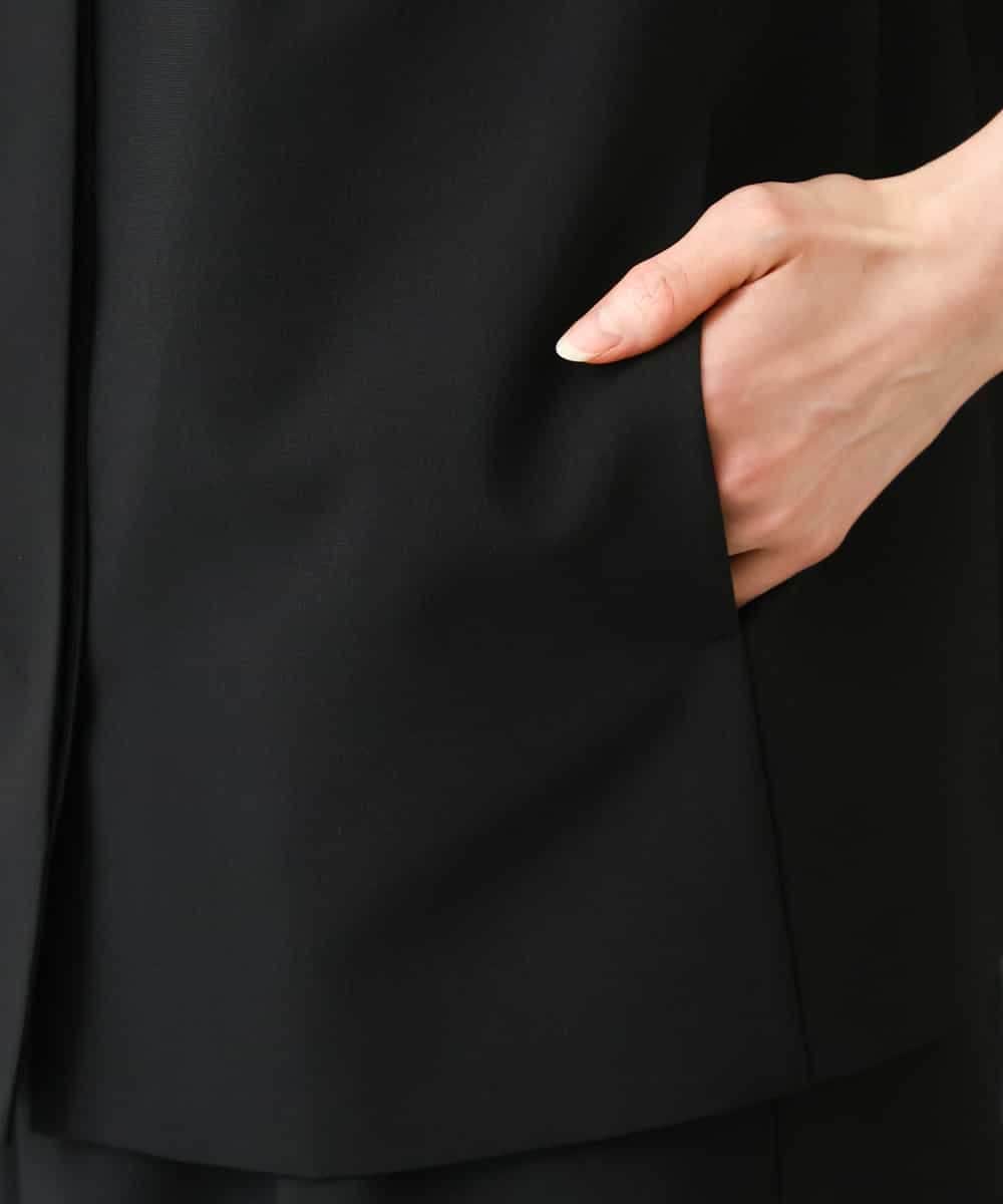 F6JGD13330 MICHEL KLEIN(小さいサイズ)(メゾン ドゥ サンク) [小さいサイズ][セットアップ対応]ノーカラージレ ブラック