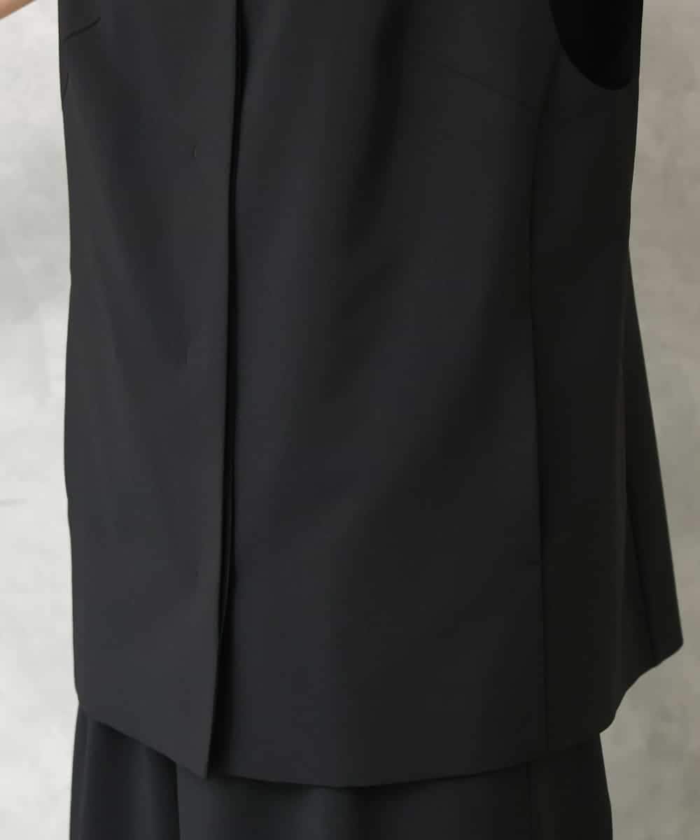 F6JGD13330 MICHEL KLEIN(小さいサイズ)(メゾン ドゥ サンク) [小さいサイズ][セットアップ対応]ノーカラージレ ブラック