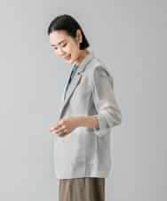 F6JGD21330 MICHEL KLEIN(小さいサイズ)(メゾン ドゥ サンク) [小さいサイズ]リラクシ―テーラードジャケット ブラウン