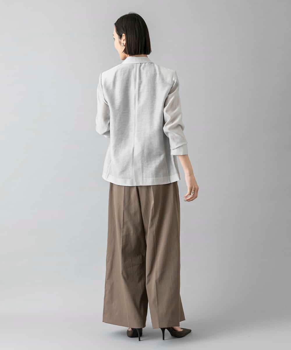 F6JGD21330 MICHEL KLEIN(小さいサイズ)(メゾン ドゥ サンク) [小さいサイズ]リラクシ―テーラードジャケット ブラウン