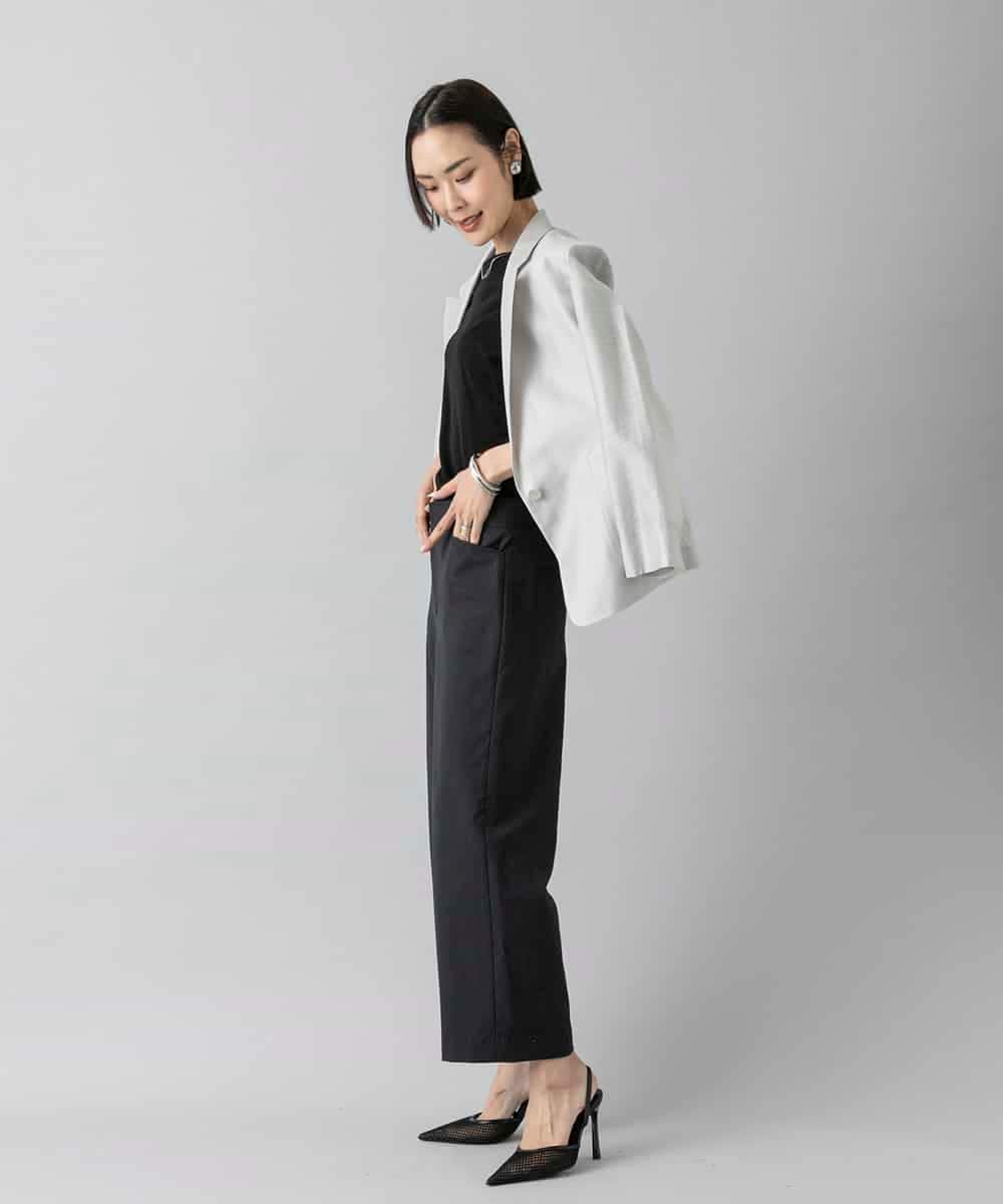 F6JGD21330 MICHEL KLEIN(小さいサイズ)(メゾン ドゥ サンク) [小さいサイズ]リラクシ―テーラードジャケット ブラウン