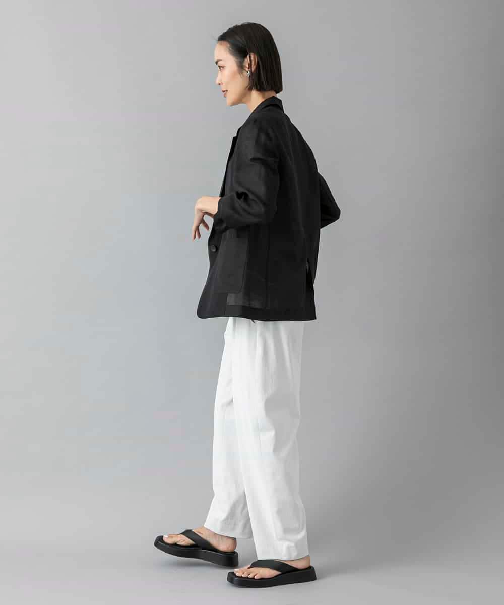 F6JGD21330 MICHEL KLEIN(小さいサイズ)(メゾン ドゥ サンク) [小さいサイズ]リラクシ―テーラードジャケット ブラウン